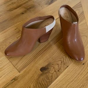 Anthropology Miss Albright tan ankle boots